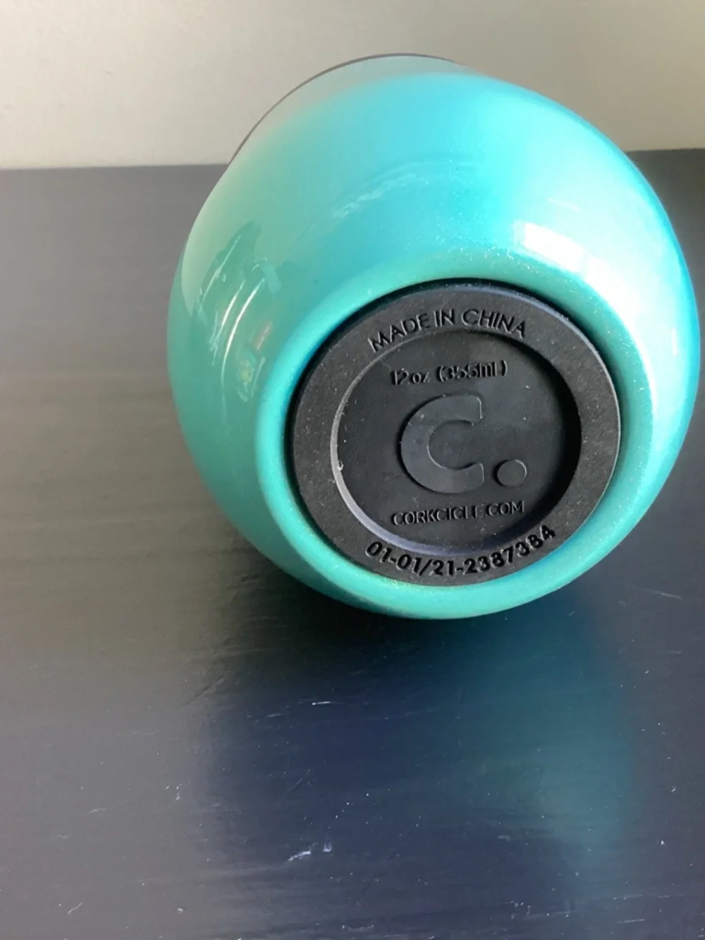 CORKCICLE Wine 12oz Tumbler Teal Color Stainless Steel Insulated